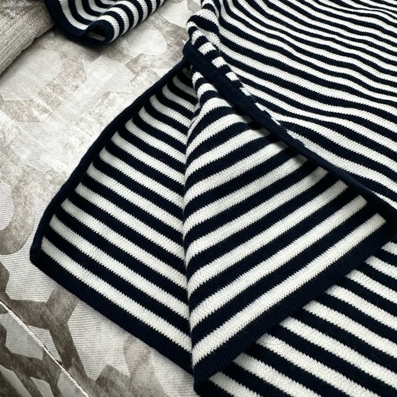 Tory Burch Tunic S/P Navy & white stripes with red, white & blue roped appliqué - Picture 7 of 11